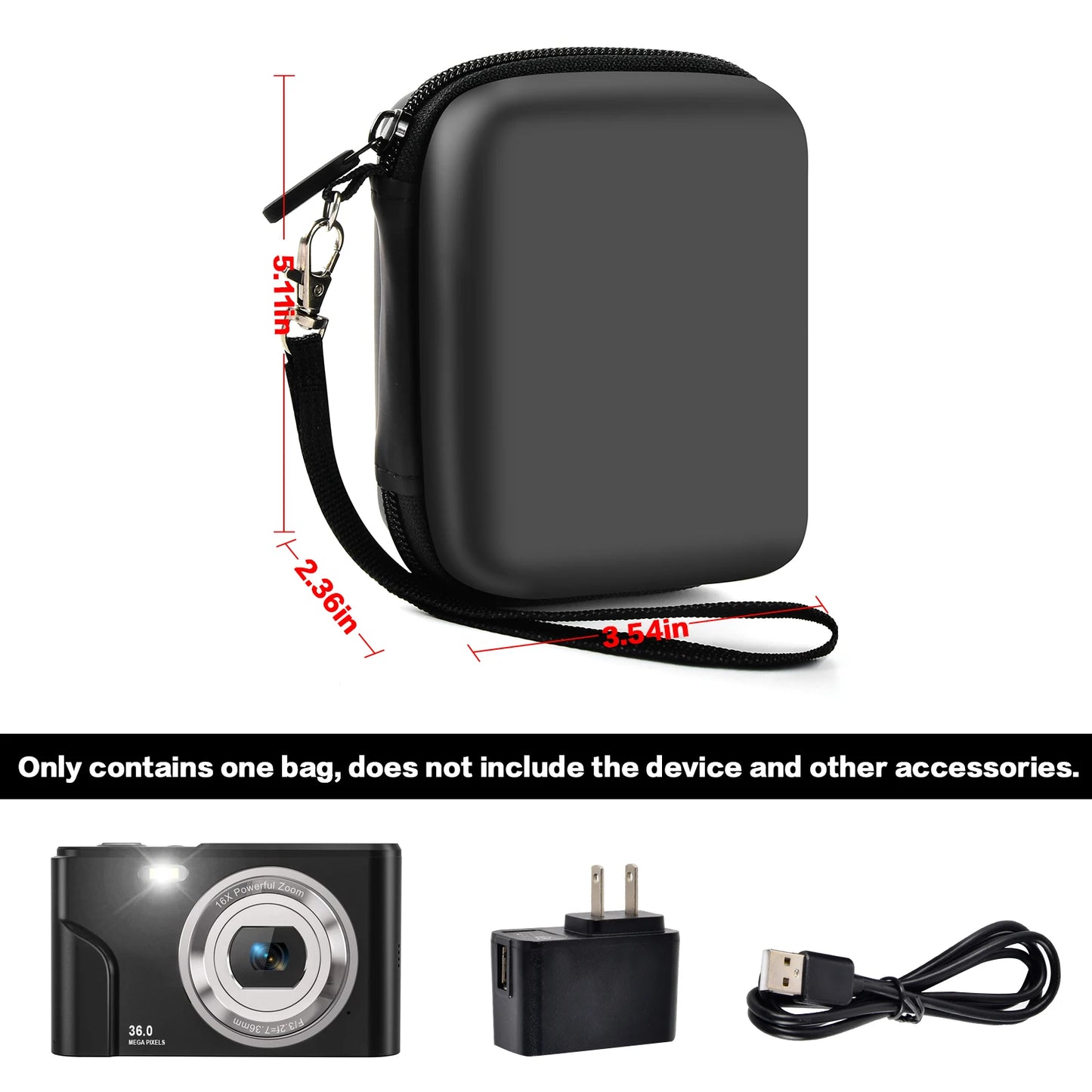 Vlogging Digital Camera Case Compatible with Sevenat/for AUTPIRLF/for Lecran/for AbergBest/for Aufoya/for Kodak Pixpro