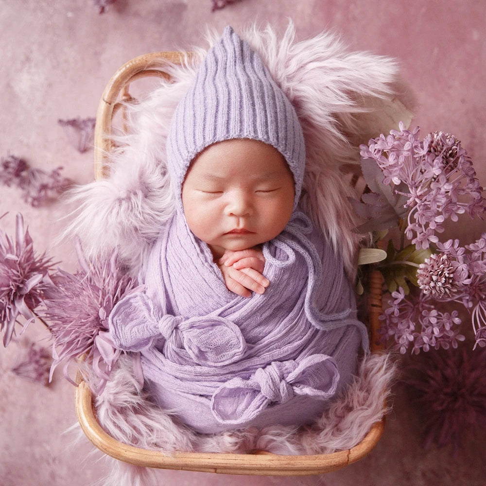 Newborn Cheesecloth Wrap Baby Photography Props Posing Fabric Cotton Stretch Blanket Hand Dyed Newborn Layer Wrap