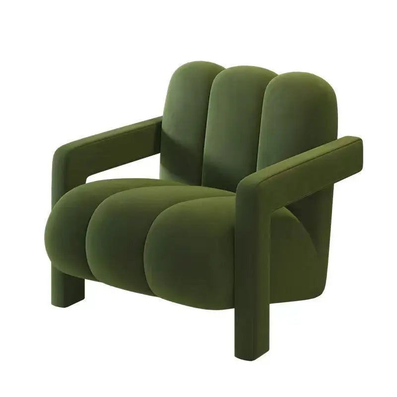 Cream Style Single Lounge Chair Light Luxury Sofa Designer Wool Living Room Reception Single Chair