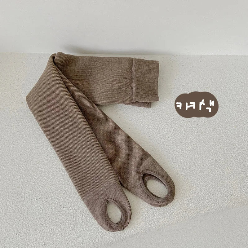 3-12 Years 2023 New Kids Pants Girls Tights Fur Lining Warm Pantyhose Children Skinny Leggings for Winter