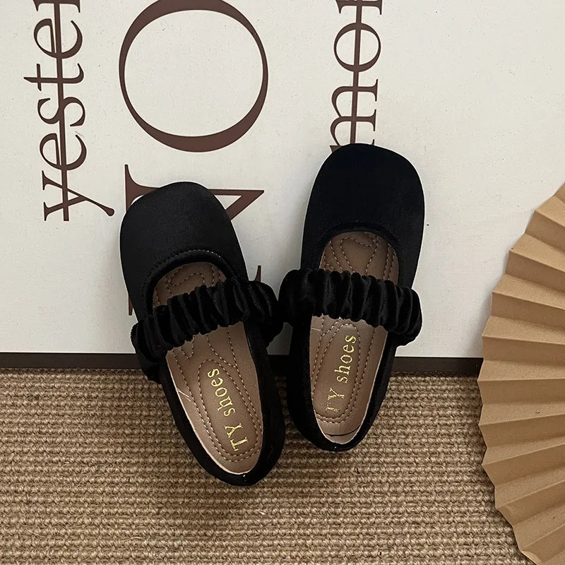 New 2025 Fashion Baby Girls Princess Band Shoes Shallow Velvet Infant Toddler Children Slip on Dance Shoes Soft Sole Flat Shoes