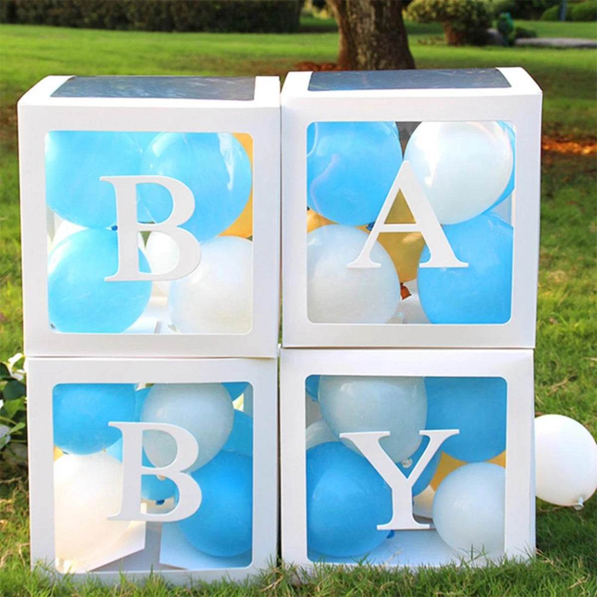 BABY Balloon Box Baby Shower Decoration Boy Girl One Year Frist One 1st Birthday Birthday Party Docor Kids Gender Reveal Decor - AIAZ