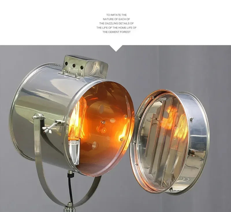 Nordic Creative Designer Stainless Steel Floor Lamp Restaurant Living Room Studio Retro Metal Led Light Home Decoration Lighting