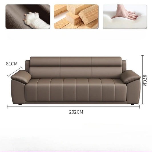 Office Sofa Coffee Table Combination Modern Simple Business Three-person Reception Negotiation Area a Full Pull-out Armchair