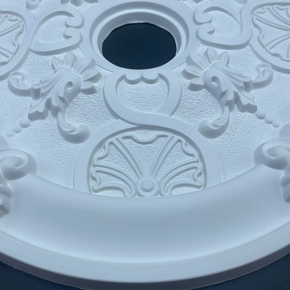 White PU lamp panel imitation gypsum resin PVC polyurethane construction home decoration decoration material disc foam