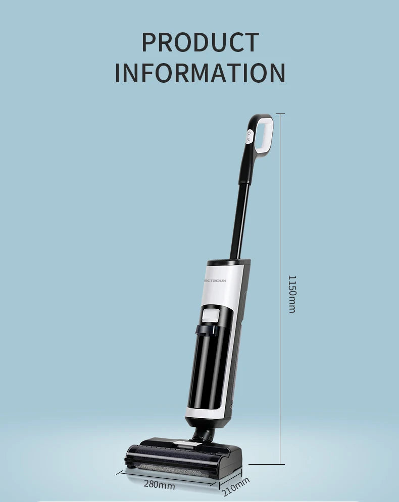 Liectroux i7Pro Cordless Vacuum Cleaner for Wet And Dry Cleaning, Smart Washing for Home Multi Surface Floor,14Kpa, Self-drying