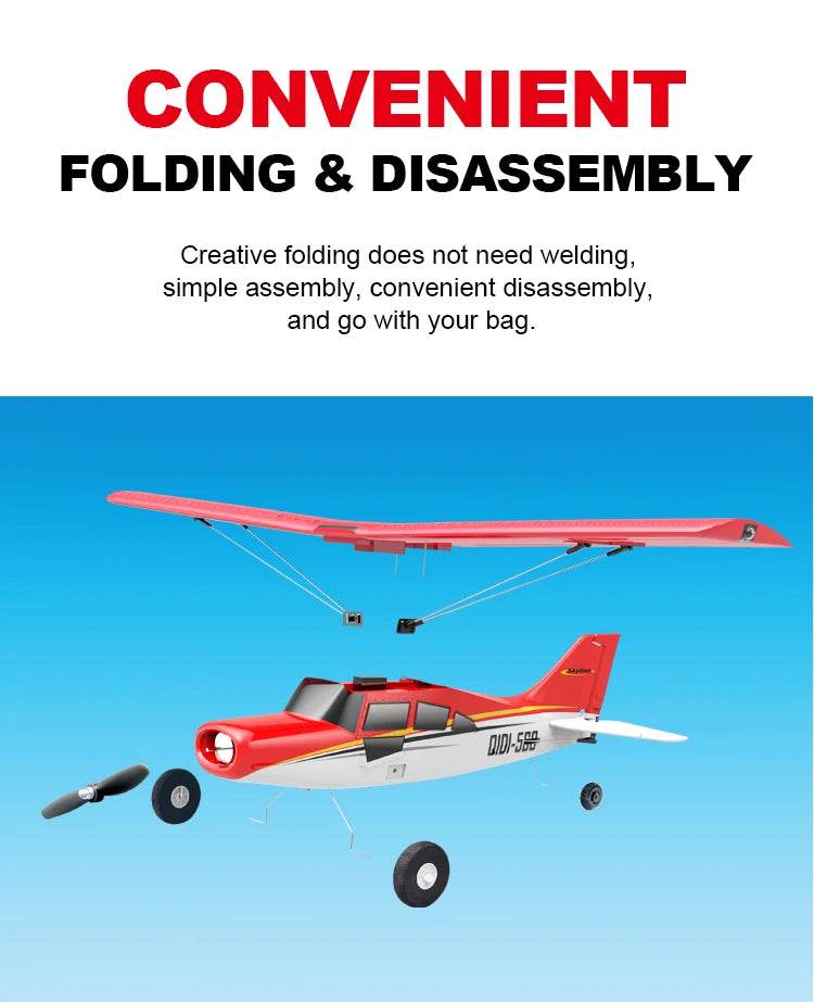 Qidi560 Moore M7 Off-road RC Plane 4CH Brushless Remote Control Airplane Fixed Wing Aircraft Model EPP Foam Toys for Children - AIAZ