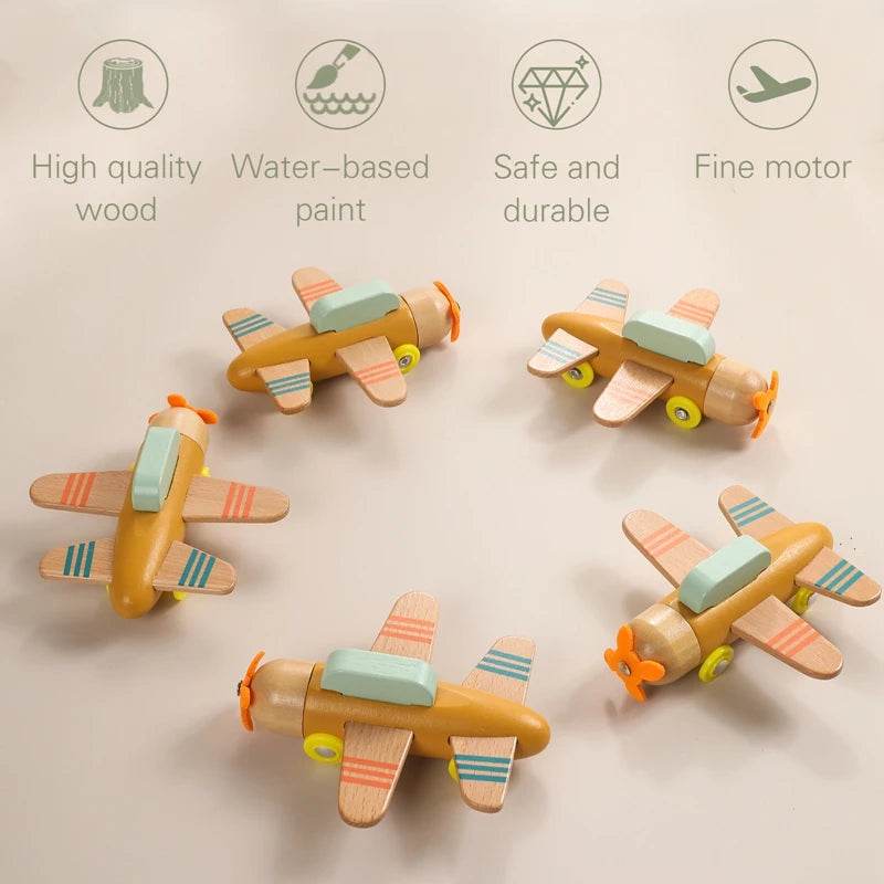 Wooden Train Birthday Toy Montessori Toys Baby Educational Toys Wooden Trolley Baby Learning Toys Number Of Wood Baby's Toys - AIAZ