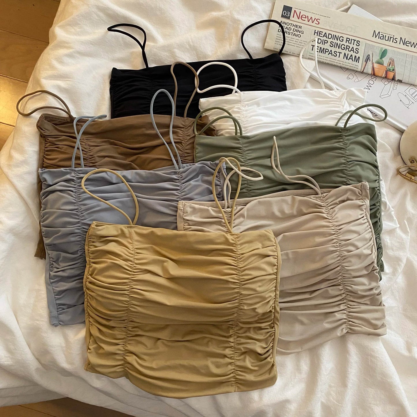 Women Crop Tops Sexy Tank Top For Lady Summer Tube Tops With Cups Female Underwear Lingerie Woman Clothing Girls Camisole Vest - AIAZ