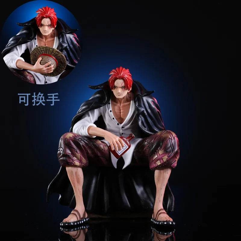 17cm One Piece Shanks Anime Figures Film Red Yonko Red Hair Shanks Action Figure PVC Statue Figurine Model Decoration Doll Toys - AIAZ