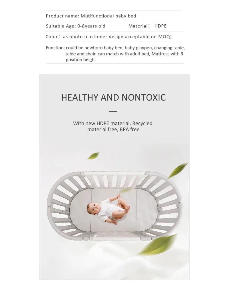 Travel Baby Bed, Baby Furniture Foldable Baby Crib