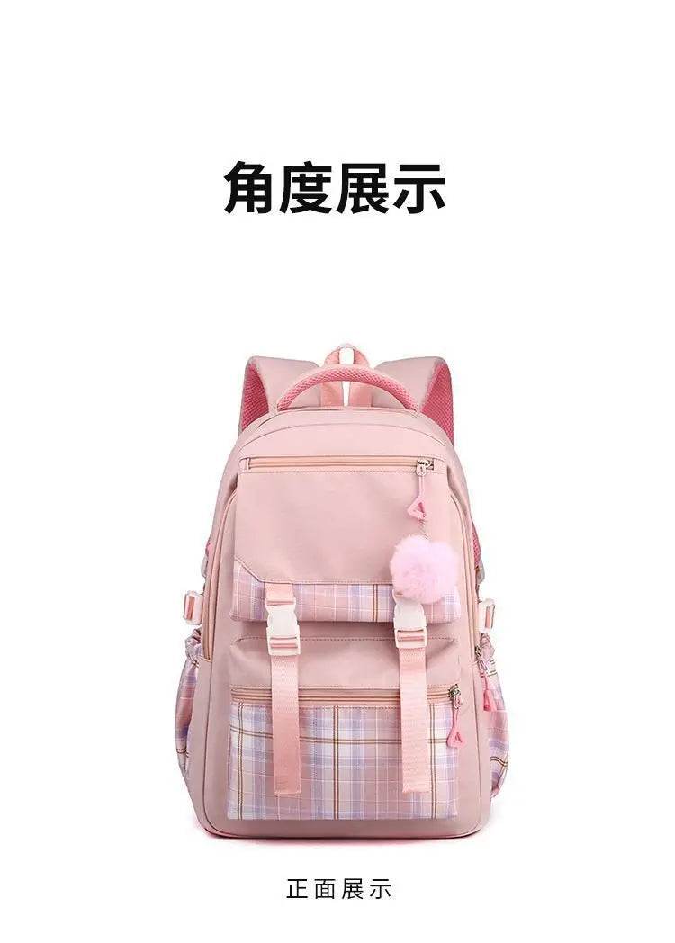 hellokitty Hello Kitty Backpack Female Japanese Cute Primary School Junior High School Large Capacity School Bag - AIAZ