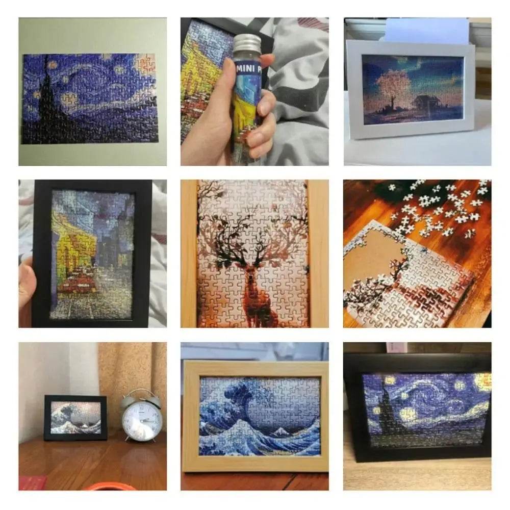 150PCS/Set Oil Painting Jigsaw Puzzles Mini Test Tube Oil Painting Jigsaw Gifts Family Educational Toys Adult Children - AIAZ