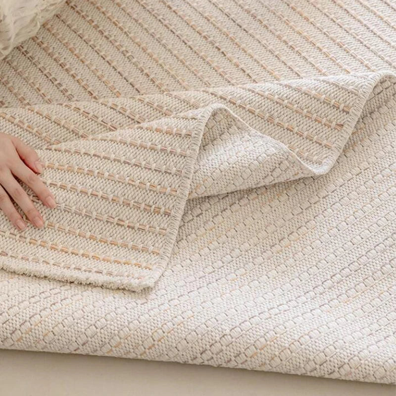 100% Cotton Carpet Living Room No Glue Health Kid Room Carpet Crawling Play Mat Minimalism Modern Bedroom Cloakroom Rugs Carpet