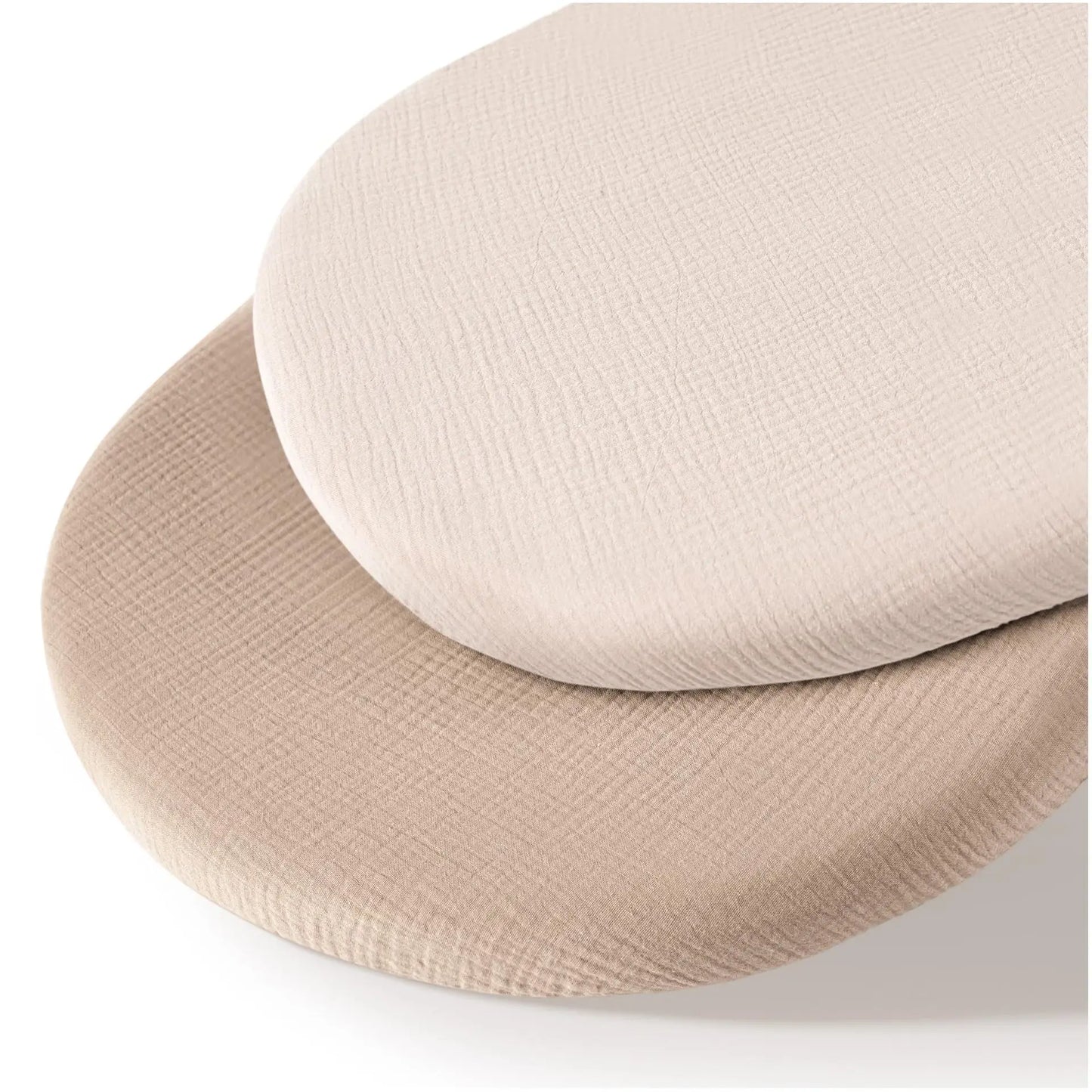 2 Pcs Baby Crib Sheets Breathable Cotton Universal Fit Solid Printing Color Bassinet Infant Bedding Fitted Sheet Sets