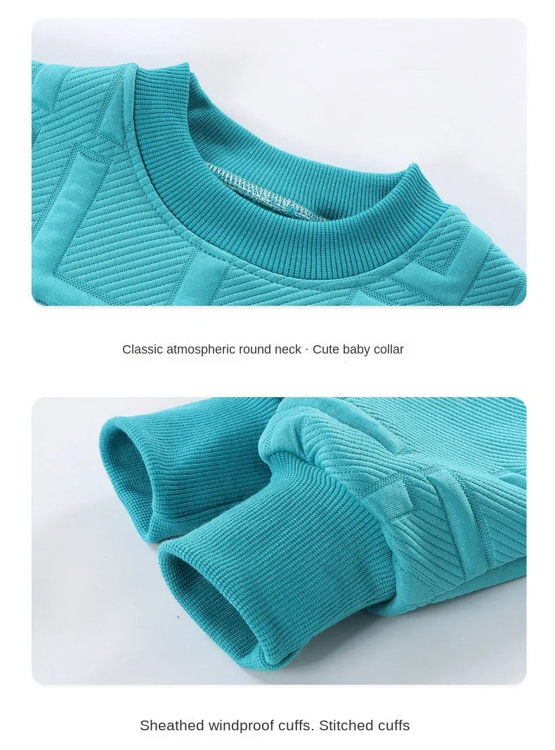 Boys 2Pcs Tracksuit Baby Girls Kids Casual Clothing Sets Baby Kids Sports Unisex Letter Pants Outfits 1-7 Ys Children Sweatshirt