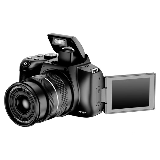 72Mp Hd Digital Camera with Anti-Shake, 10X Optical Zoom, Mirrorless Travel Photography