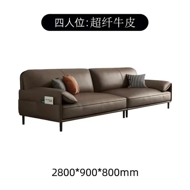 Comfortable Adult Sofa Simple Modern Leather Italian Light Luxury Sofas Business Reception Designer Sillon Cama Home Furniture