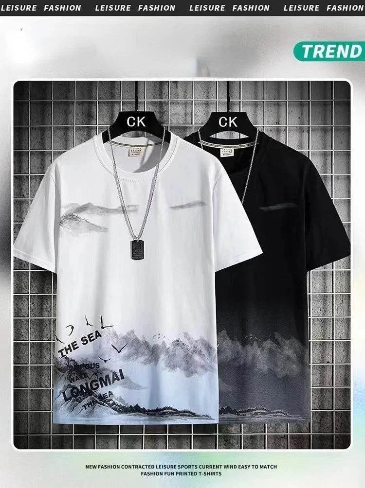 Trendy Suits for men Men's Summer Shorts Set Gym Outfit Student Short Sleeve Tee 2 Piece Set Tracksuits Men Casual Men Clothing - AIAZ