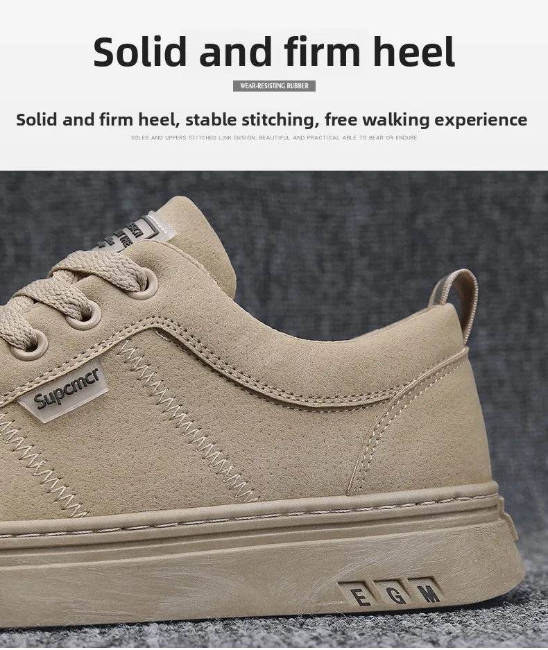 Men's Shoes 2025 New Spring Work Safety Shoes, Anti-slip, Wear-resistant, Versatile Casual Sports Work Shoes, Men's Board Shoes - AIAZ