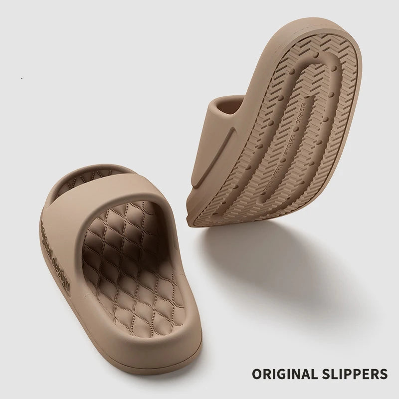 Asgard Men's Summer Slippers 2025 New Indoor Anti-slip Bathroome Slippers Comfort Thick Sole Beach Shoes Men Soft EVA Slippers