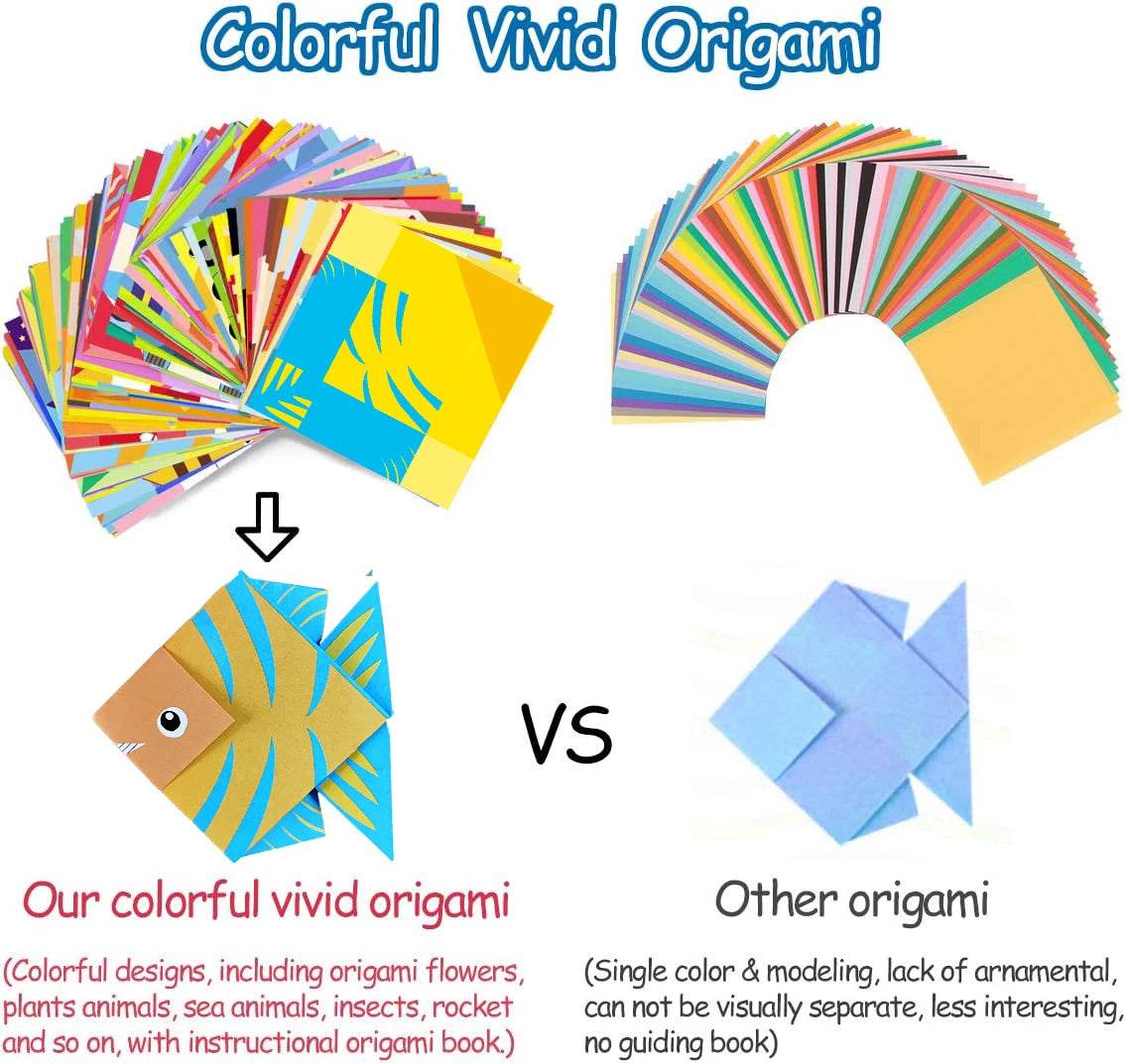 Origami Kit 30/96 Sheets Origami Paper Craft Guiding Book DIY Art Craft Projects Supplies for Beginners Children Kids Boys Girls - AIAZ