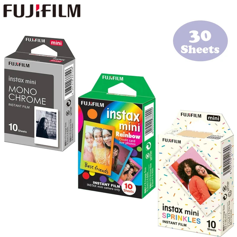 Origin Fujifilm Instax Mini Film Paper 10-60 Sheets for Fuji Instant Film Cameras Instax Mini 12 11 9 40 70 90 Link Liplay EVO
