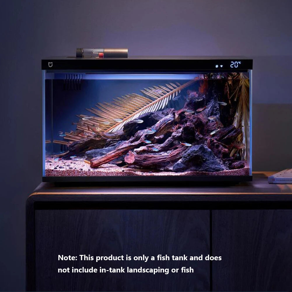 1 Pcs Dark Gray 8.8kg Intelligent Fish Tank With a Rated Power of 23W No Need To Change Water For Half a Year One Click Drainage