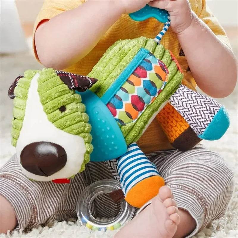 Montessori Baby Toys Kawaii Soft Plush Dolls Animal Strollers Pendant Toys for Newborn Boys Girls Toddler Birthday Gift - AIAZ