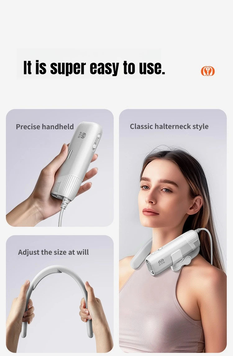 1400W EU Specific Pet Dryer Negative Ion 2-in-1 Hanging Neck/Handheld Hair Drying Blowing for Dog/Cat Bathing Drying&Shaping