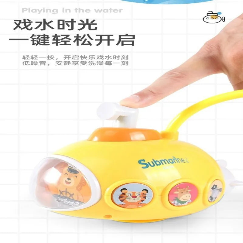 Radish Submarine Shower Baby Bath Toy Infant Play Electric Shower Children Play Water Bath Artifact