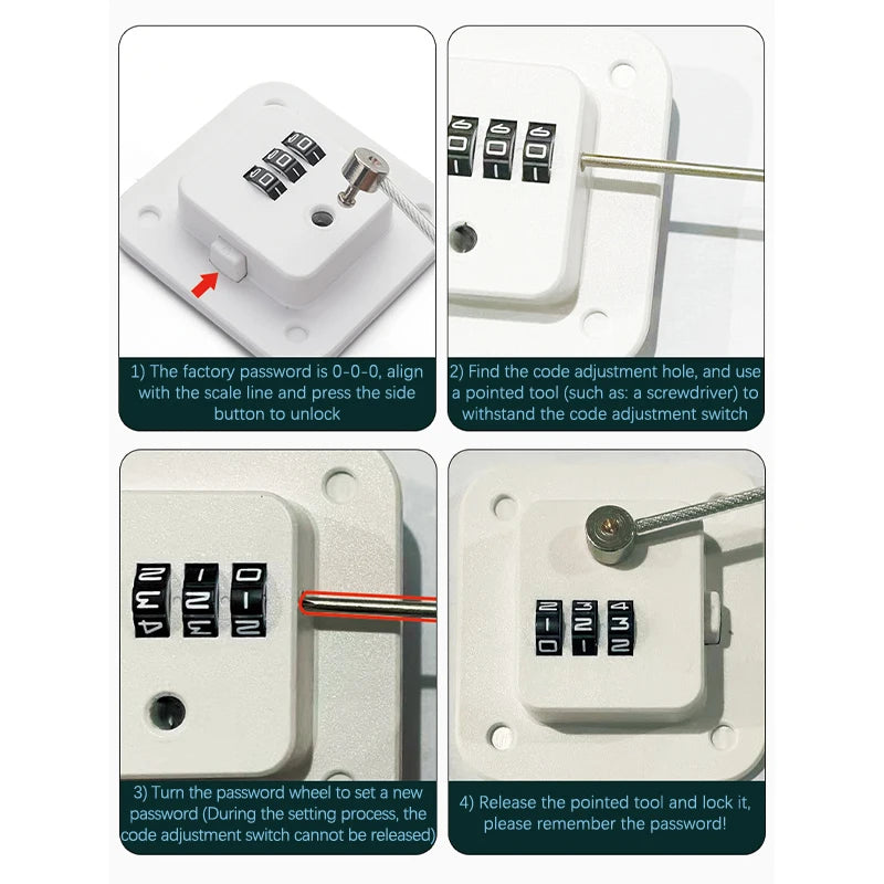 High-end Fridge Lock, Keep Your Food and Kids Safe with Our Refrigerator Lock - No Keys Needed, Combination Lock for Fridge, Pan