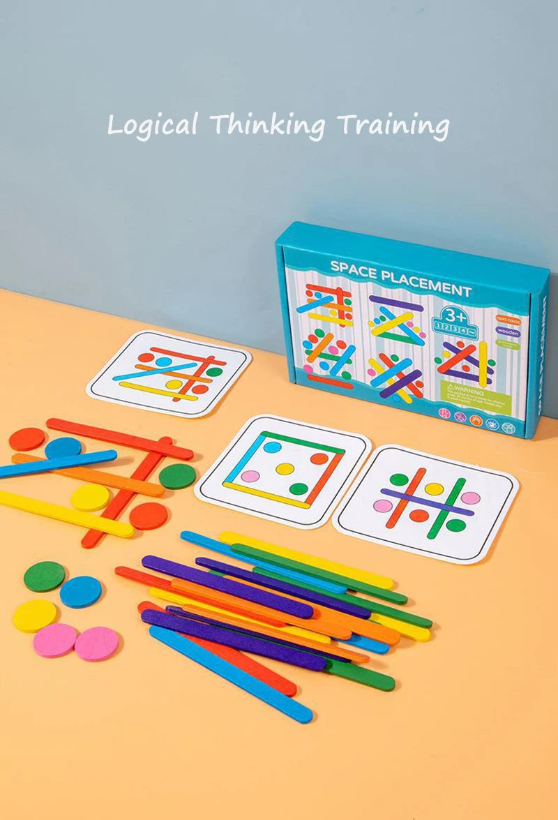 Montessori Logical Thinking Games Puzzle Toys Color Matching Game Educational Learning Toys For Children Preschool Teaching Aids