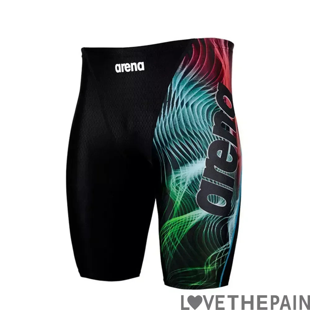 New Men Swim Jammer Swimming Trunks Professional Swim Surf Trunks Summer Beach Lycra Quick Dry Uv Protection Gym Tights Shorts