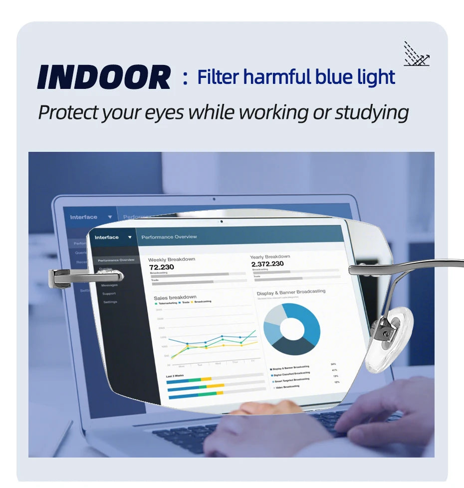 CAPONI Prescription Glasses Women Myopia Retro Light Weight Computer Anti Blue Light Glasses Photochromic Eyes Glasses PJ34022