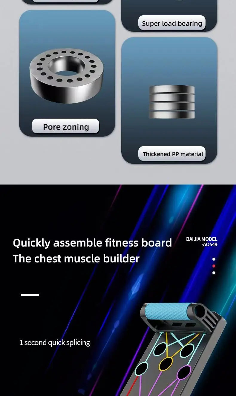 Folding Push-up Board Support Muscle Exercise Multifunctional Table Portable Fitness Equipment Abdominal Enhancement Support