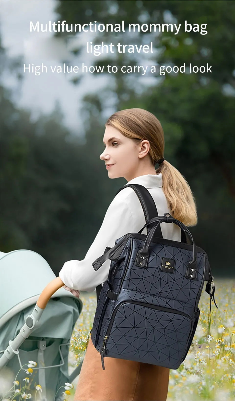 AIBEDILA Mommy Bag Waterproof Large Capacity Fashionable and High Quality Supplies Supplies for Pregnant Women Babies Backpacks
