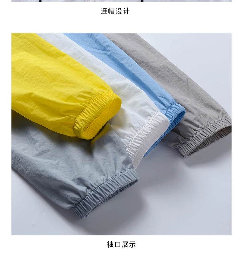 2025 Summer Hooded Jacket Men Women Sun Protection Clothing Fishing Hunting Clothes Quick Dry Skin Windbreaker - AIAZ