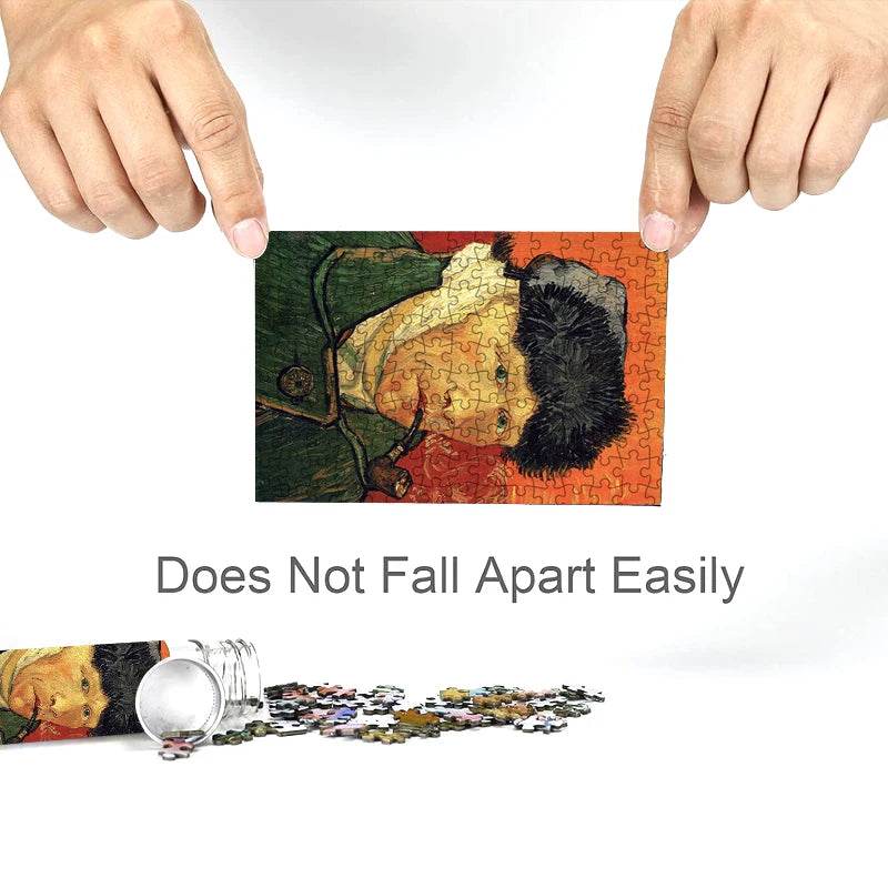 MaxRenard Jigsaw Puzzle 150pcs Mini Test Tube 15*10cm Travel Game World Famous Van Gogh Oil Paintings - AIAZ