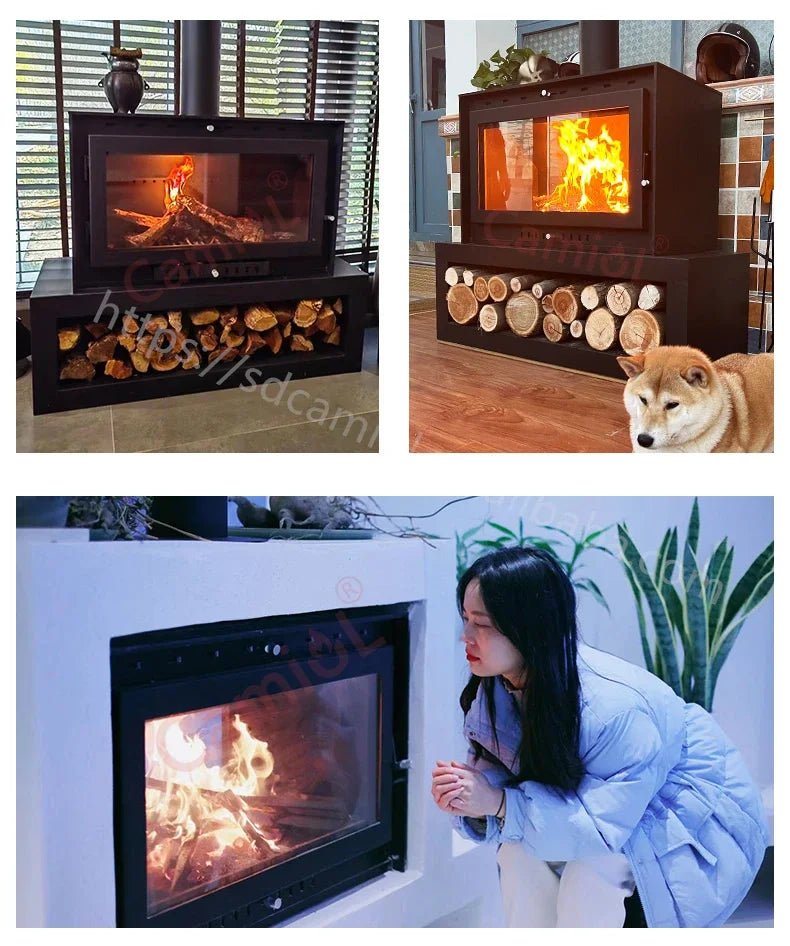 European Quality Cast Iron Fireplace Gas Fire Place Classic Design Cast Iron Material Made Long-lasting Wood Burning Fireplaces