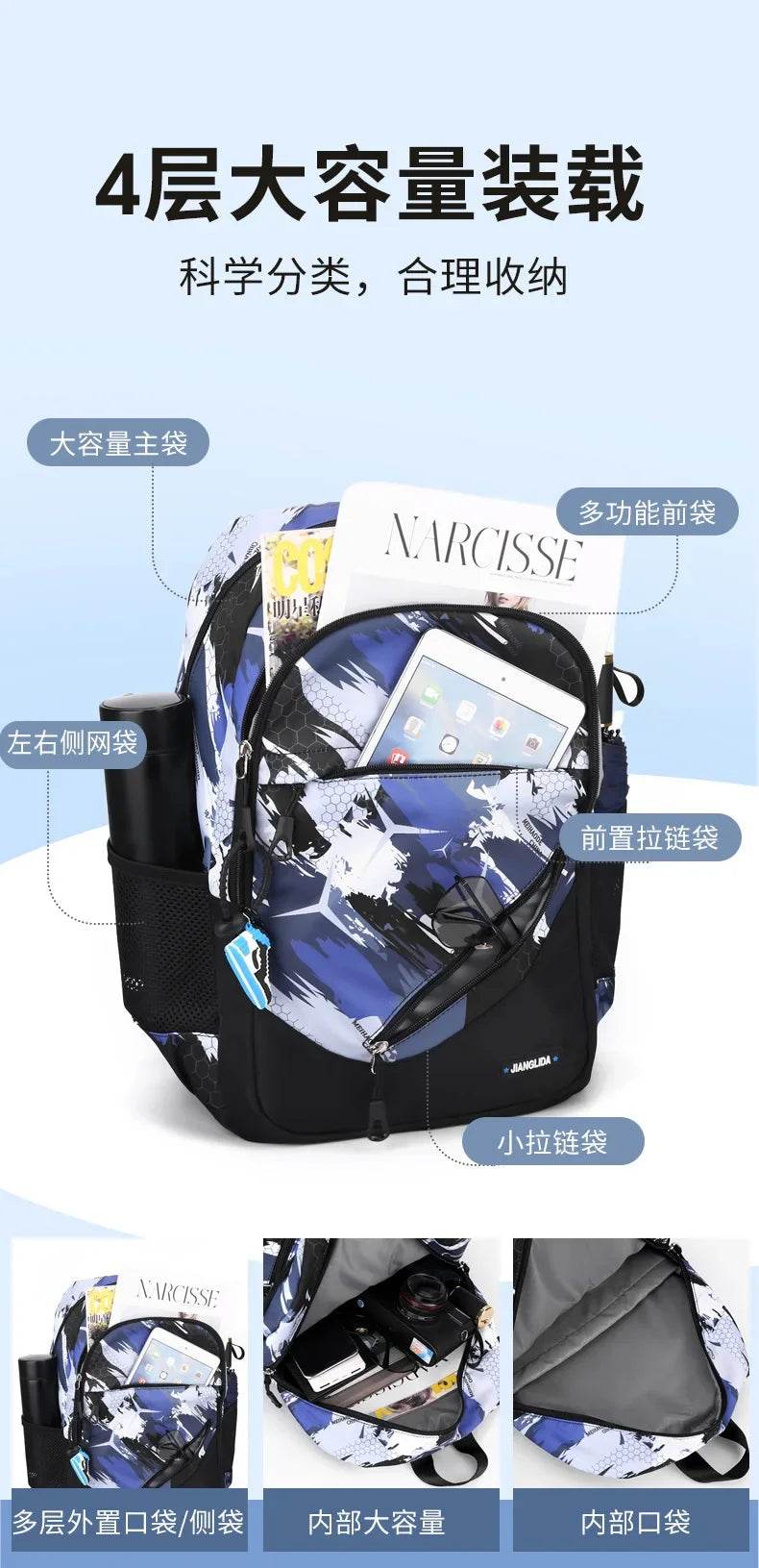 2024 Waterproof Children school Backpack School Bags Boys kids Schoolbag primary School backpack Kids Book Bag mochila1-6 garde - AIAZ