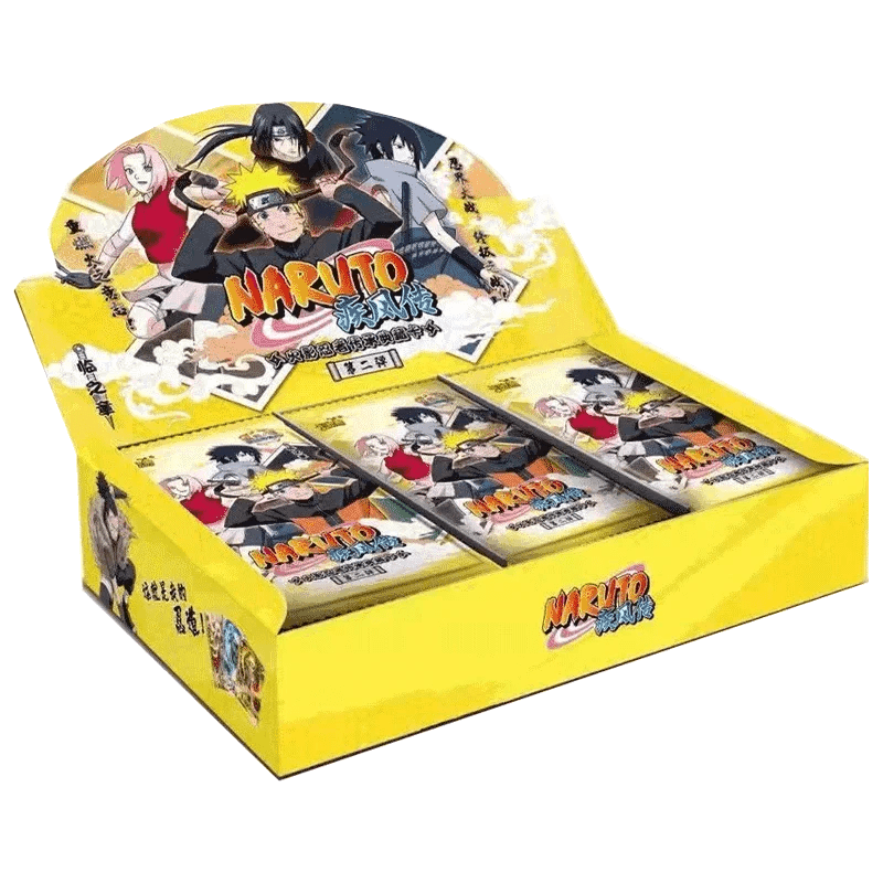 KAYOU Genuine Naruto Cards Box Anime Figure Card Booster Pack Sasuke Collection Flash Card Toy Birthday Christmas Gift for Kids - AIAZ