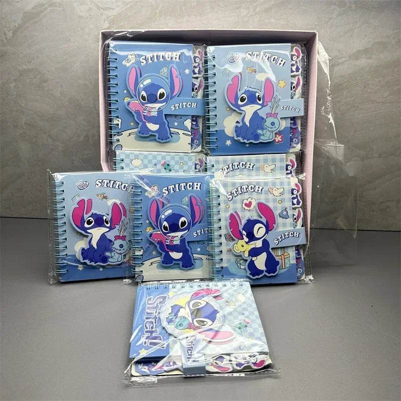 Stitch Notebook lovable Anime Cartoon School Supplies Portable Diary Fashion Office Supplies Coil Book Children Gift - AIAZ