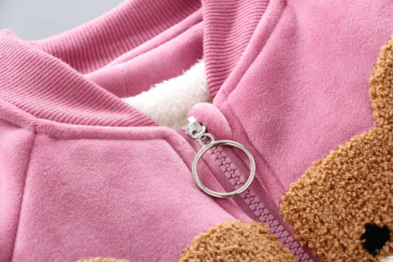 3PCS Winter Autumn Toddler Baby Boys Girls Clothes Baby Sweaters Coat +Pants +Hooded Vest Outfit Set Infant Warm Clothing Suits