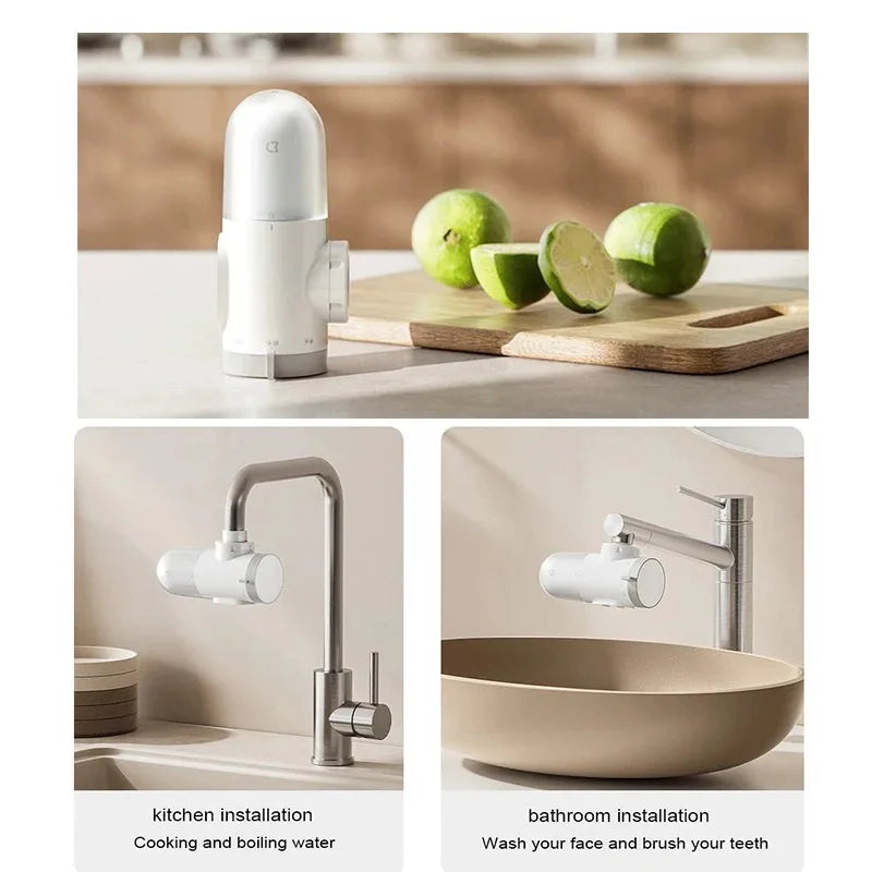 2024 New XIAOMI Mijia Faucet Water Purifier 2 Household Kitchen Tap Visible Water Filter Activated Carbon Percolator System