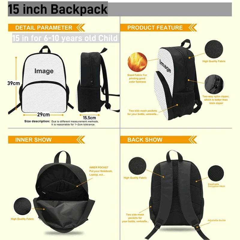 2Pcs Set School Backpack with Front Pocket,Cartoon Batman School Bags for Girls Boys,Large Batman Child Backpack for Aged 5-10 - AIAZ