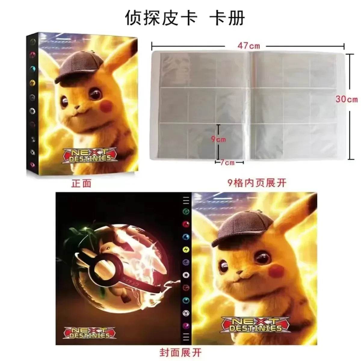 2025 New 9-Pocket Page 432Pcs Holder Album Toys Collections Pokemones Cards Album Book Top Loaded List Toys Gift for Children - AIAZ