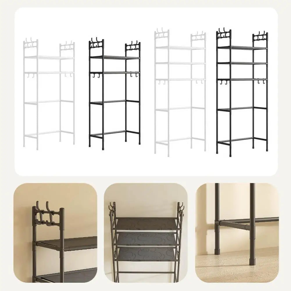 Over The Toilet Storage Space Saver Metal Bathroom Perforated Multi Rack Functional Bathroom Non Storage Shelves Y3E8