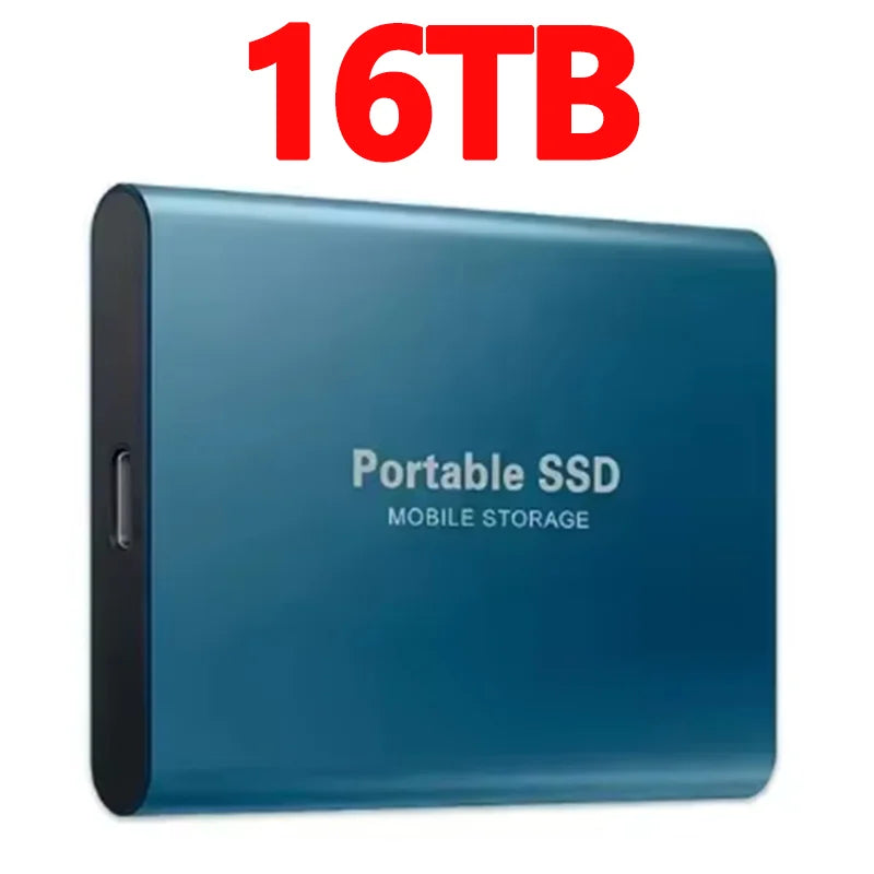 High-Performance SSD 1TBOriginal Hard Drive 128TB Ultra - Thin External Hard Disk 256TB USB3.1 for MAC/Laptop/Phone/Computer