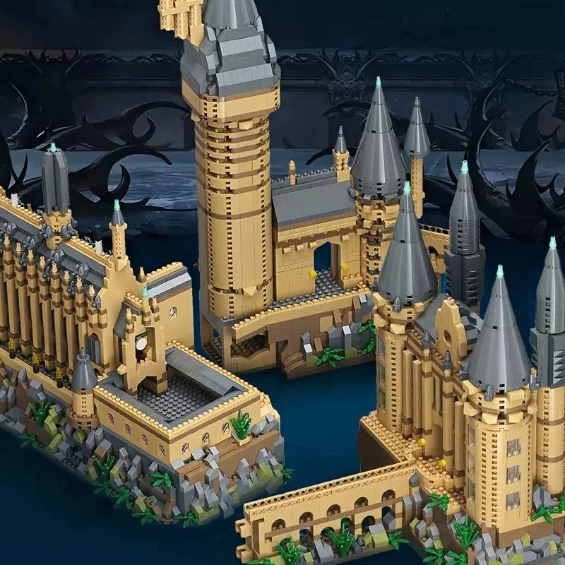 Micro Bricks City Creative Medieval Magic Castle Series School Architecture Palace Model Building Blocks Gifts Kid Assembly Toys - AIAZ